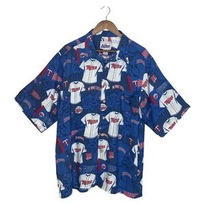 Reyn Spooner Mens MN Twins Shirt Size XL Hawaiian Aloha MLB Baseball Button Up